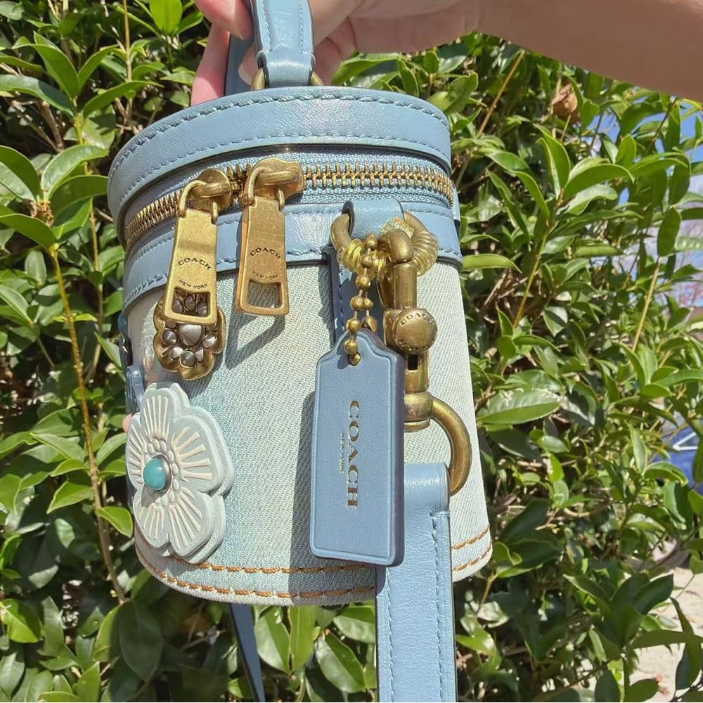Coach Trail Bag Blue Denim with Tea Rose 53740 - Picture 5 of 12